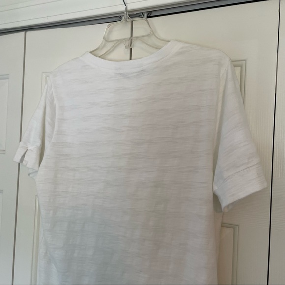 Mododoc Womens Textured Cotton Stripe Short Sleeve Top Sz XS - Picture 9 of 10